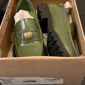 Free People Olive Green Women's Loafers